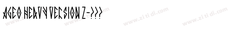 Ageo Heavy Version 2字体转换 Ageo Heavy Version 2字体转换